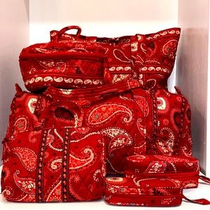 Vera Bradley Mesa 6 pc travel set. Pristine condition.
